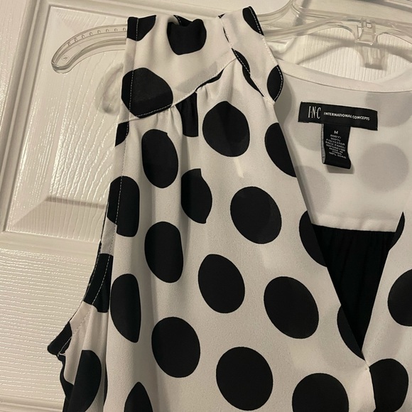 INC sleeveless polka dot blouse - Picture 5 of 7